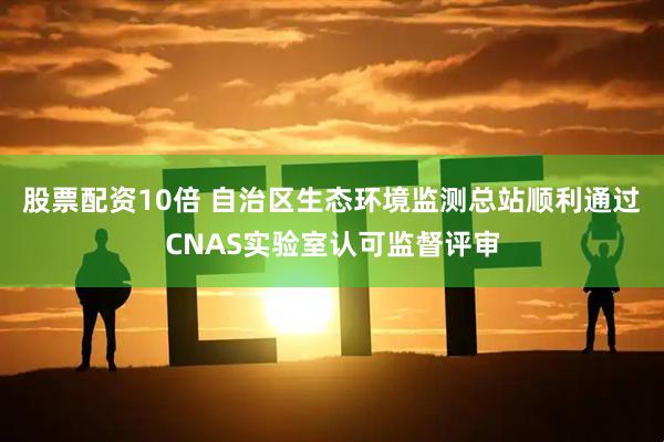 股票配资10倍 自治区生态环境监测总站顺利通过CNAS实验室认可监督评审